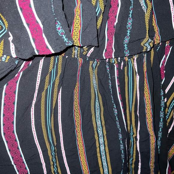 BLACK STRIPE CHALLIS SKATER DRESS 3x - Picture 6 of 6